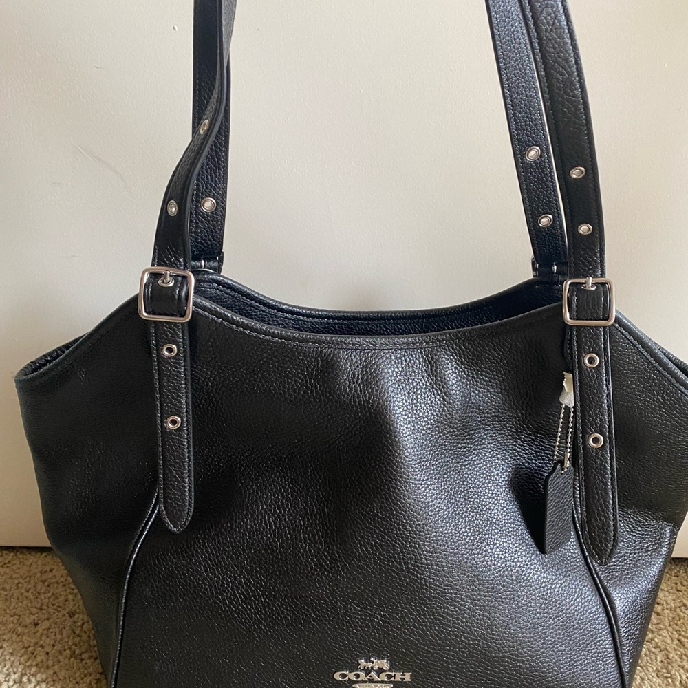 Coach Black Leather Women's Bag